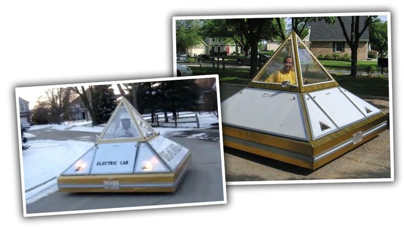 Illustration for article titled Behold The Amazing Pyramid Car
